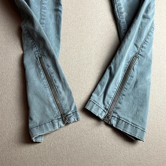 ANTHROPOLOGIE Daughters Of The Liberation Cargo Pants Ankle Zip Green - 29 - Picture 13 of 13